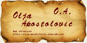 Olja Apostolović vizit kartica